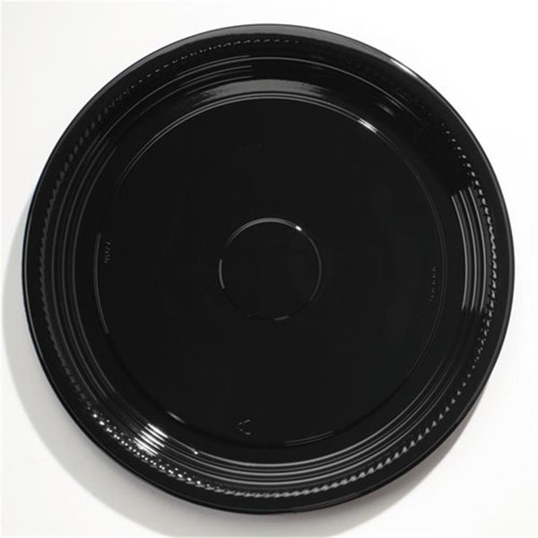 Goldengifts 16 in. dia Caterline Casuals Thermoformed Platters - Black GO1881845